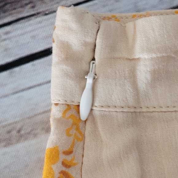 Free People Farrah Drop Waist Maxi Skirt Printed Tiered Ivory Combo Size 0 - Picture 8 of 12